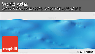 Physical Panoramic Map of the Area around 27° 58' 39" S, 68° 55' 30" E