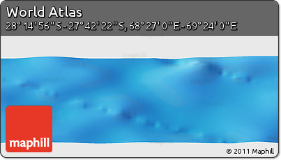 Physical Panoramic Map of the Area around 27° 58' 39" S, 68° 55' 30" E