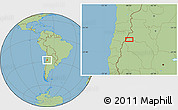 Savanna Style Location Map of the area around 27° 58' 39" S, 68° 46' 30" W