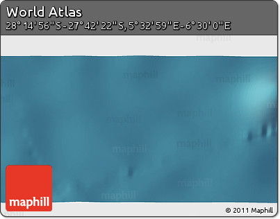 Satellite 3D Map of the Area around 27° 58' 39" S, 6° 1' 30" E