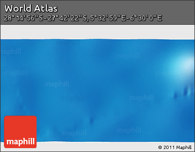 Shaded Relief 3D Map of the Area around 27° 58' 39" S, 6° 1' 30" E