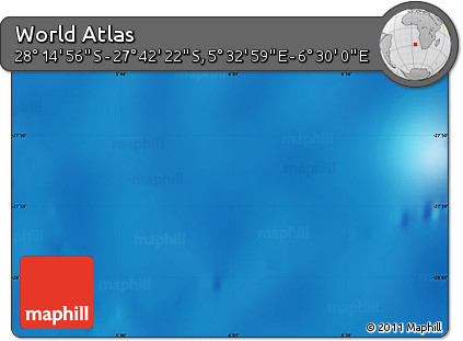 Physical Map of the Area around 27° 58' 39" S, 6° 1' 30" E