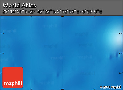 Physical Map of the Area around 27° 58' 39" S, 6° 1' 30" E