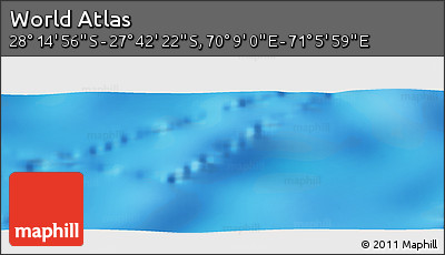 Physical Panoramic Map of the Area around 27° 58' 39" S, 70° 37' 30" E