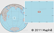 Gray Location Map of the area around 27° 58' 39" S, 71° 28' 29" E