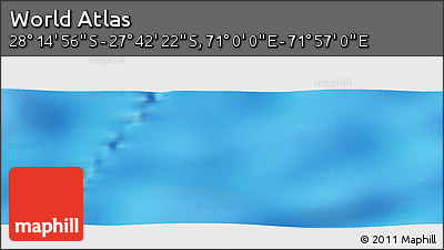 Physical Panoramic Map of the Area around 27° 58' 39" S, 71° 28' 29" E