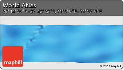 Physical Panoramic Map of the Area around 27° 58' 39" S, 71° 28' 29" E