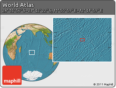 Satellite Location Map of the Area around 27° 58' 39" S, 72° 19' 29" E