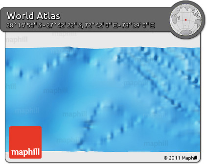 Physical 3D Map of the Area around 27° 58' 39" S, 73° 10' 30" E