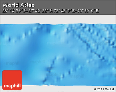 Physical 3D Map of the Area around 27° 58' 39" S, 73° 10' 30" E