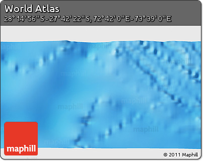 Physical 3D Map of the Area around 27° 58' 39" S, 73° 10' 30" E