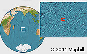 Satellite Location Map of the area around 27° 58' 39" S, 73° 10' 30" E