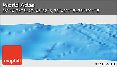 Physical Panoramic Map of the Area around 27° 58' 39" S, 73° 10' 30" E