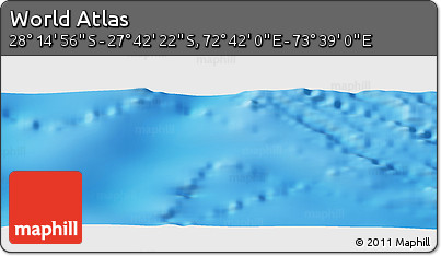 Physical Panoramic Map of the Area around 27° 58' 39" S, 73° 10' 30" E