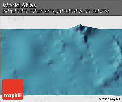 Satellite 3D Map of the Area around 27° 58' 39" S, 73° 52' 30" W