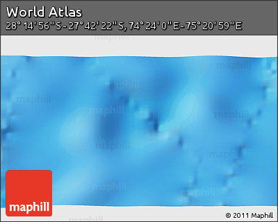 Physical 3D Map of the Area around 27° 58' 39" S, 74° 52' 30" E