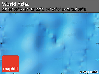 Physical Map of the Area around 27° 58' 39" S, 74° 52' 30" E