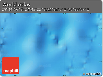Physical Map of the Area around 27° 58' 39" S, 74° 52' 30" E