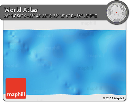Physical 3D Map of the Area around 27° 58' 39" S, 75° 43' 29" E