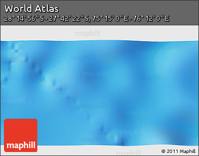 Physical 3D Map of the Area around 27° 58' 39" S, 75° 43' 29" E