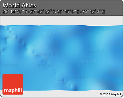 Physical 3D Map of the Area around 27° 58' 39" S, 75° 43' 29" E