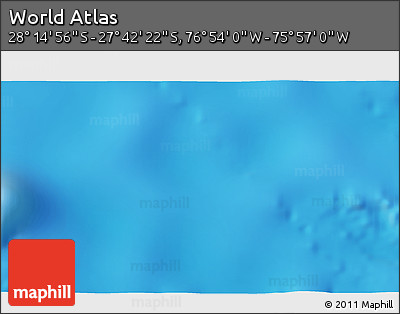 Physical 3D Map of the Area around 27° 58' 39" S, 76° 25' 30" W