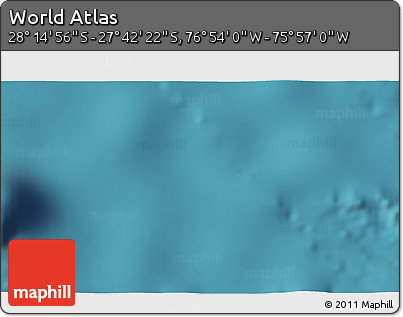 Satellite 3D Map of the Area around 27° 58' 39" S, 76° 25' 30" W