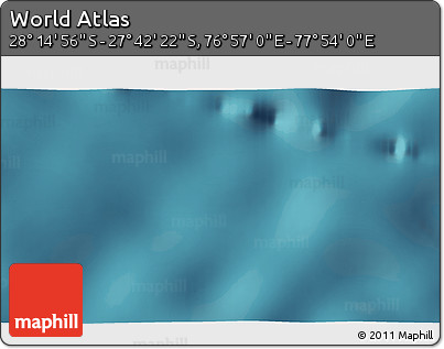 Satellite 3D Map of the Area around 27° 58' 39" S, 77° 25' 30" E