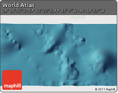 Satellite 3D Map of the Area around 27° 58' 39" S, 77° 16' 30" W