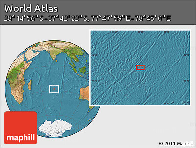 Satellite Location Map of the Area around 27° 58' 39" S, 78° 16' 30" E
