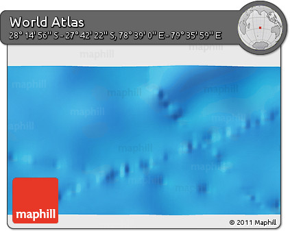 Shaded Relief 3D Map of the Area around 27° 58' 39" S, 79° 7' 30" E