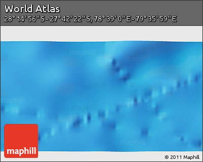 Shaded Relief 3D Map of the Area around 27° 58' 39" S, 79° 7' 30" E