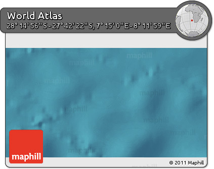 Satellite 3D Map of the Area around 27° 58' 39" S, 7° 43' 29" E