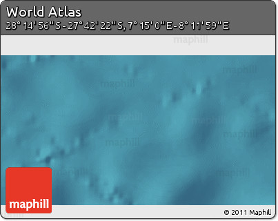 Satellite 3D Map of the Area around 27° 58' 39" S, 7° 43' 29" E