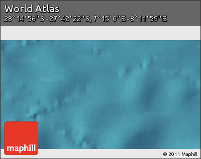 Satellite 3D Map of the Area around 27° 58' 39" S, 7° 43' 29" E