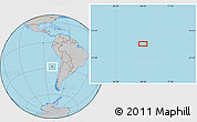 Gray Location Map of the area around 27° 58' 39" S, 80° 40' 30" W
