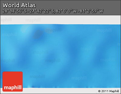 Physical 3D Map of the Area around 27° 58' 39" S, 81° 31' 30" W
