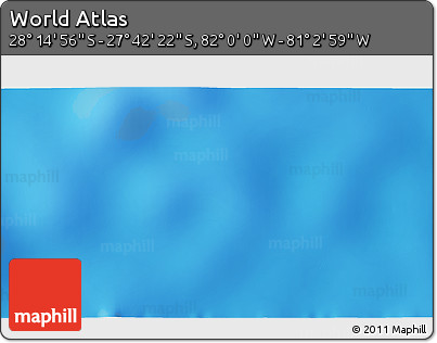 Physical 3D Map of the Area around 27° 58' 39" S, 81° 31' 30" W