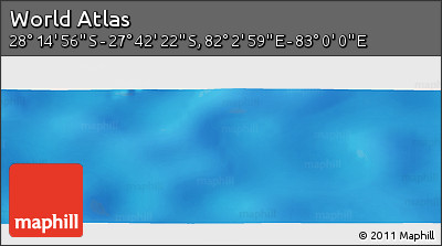 Physical Panoramic Map of the Area around 27° 58' 39" S, 82° 31' 30" E