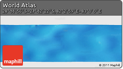 Physical Panoramic Map of the Area around 27° 58' 39" S, 82° 31' 30" E
