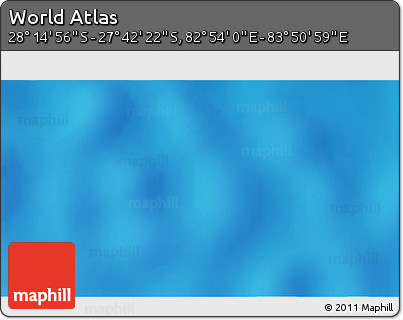 Shaded Relief 3D Map of the Area around 27° 58' 39" S, 83° 22' 30" E