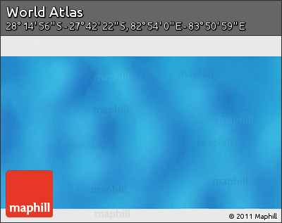 Shaded Relief 3D Map of the Area around 27° 58' 39" S, 83° 22' 30" E