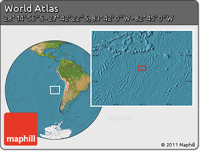 Satellite Location Map of the Area around 27° 58' 39" S, 83° 13' 29" W