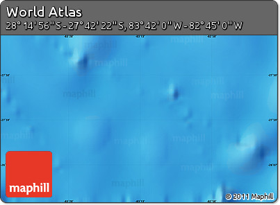 Physical Map of the Area around 27° 58' 39" S, 83° 13' 29" W