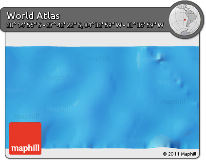 Physical 3D Map of the Area around 27° 58' 39" S, 84° 4' 29" W