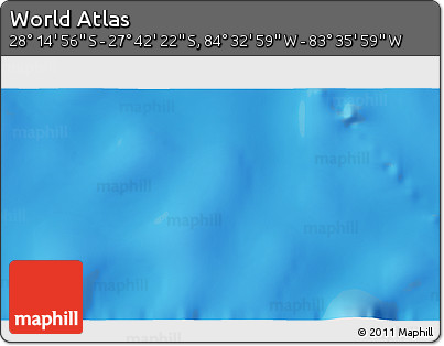 Physical 3D Map of the Area around 27° 58' 39" S, 84° 4' 29" W