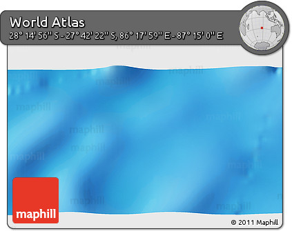 Physical 3D Map of the Area around 27° 58' 39" S, 86° 46' 30" E