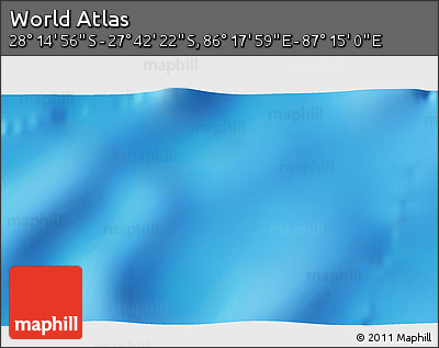Physical 3D Map of the Area around 27° 58' 39" S, 86° 46' 30" E