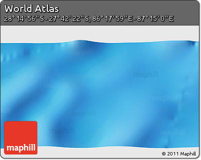 Physical 3D Map of the Area around 27° 58' 39" S, 86° 46' 30" E