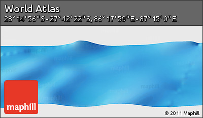 Physical Panoramic Map of the Area around 27° 58' 39" S, 86° 46' 30" E